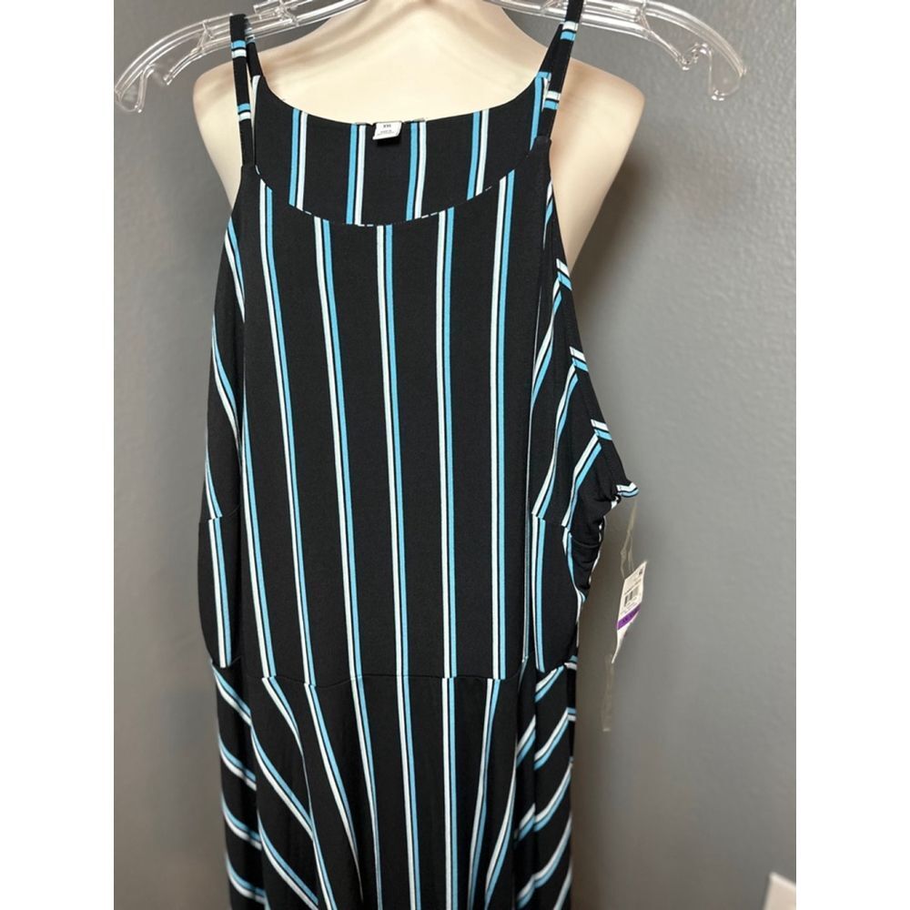 Women's Bar III Dress, XXL, Black & Blue‎ Striped - Picture 4 of 10